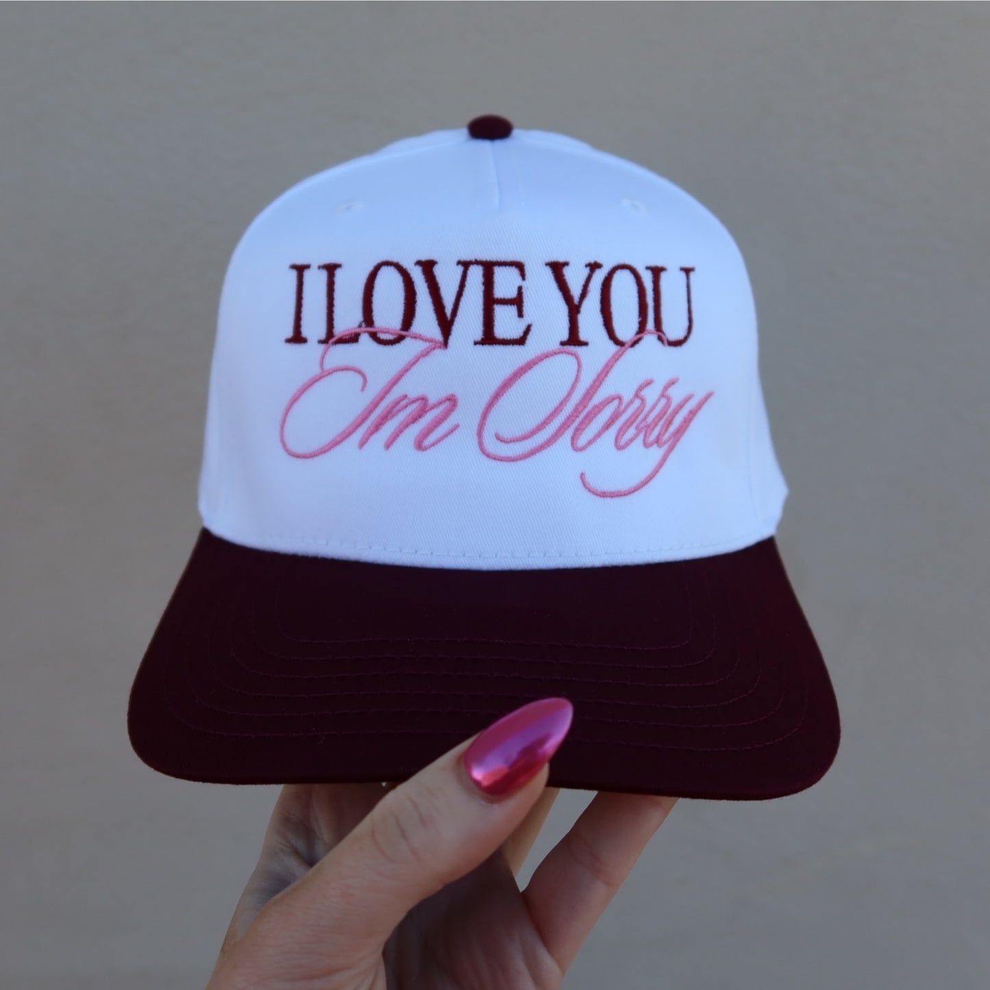 I Love You I'm Sorry Vintage Trucker Hat