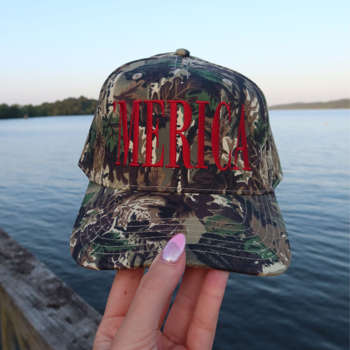 'Merica Camo Vintage Trucker Hat