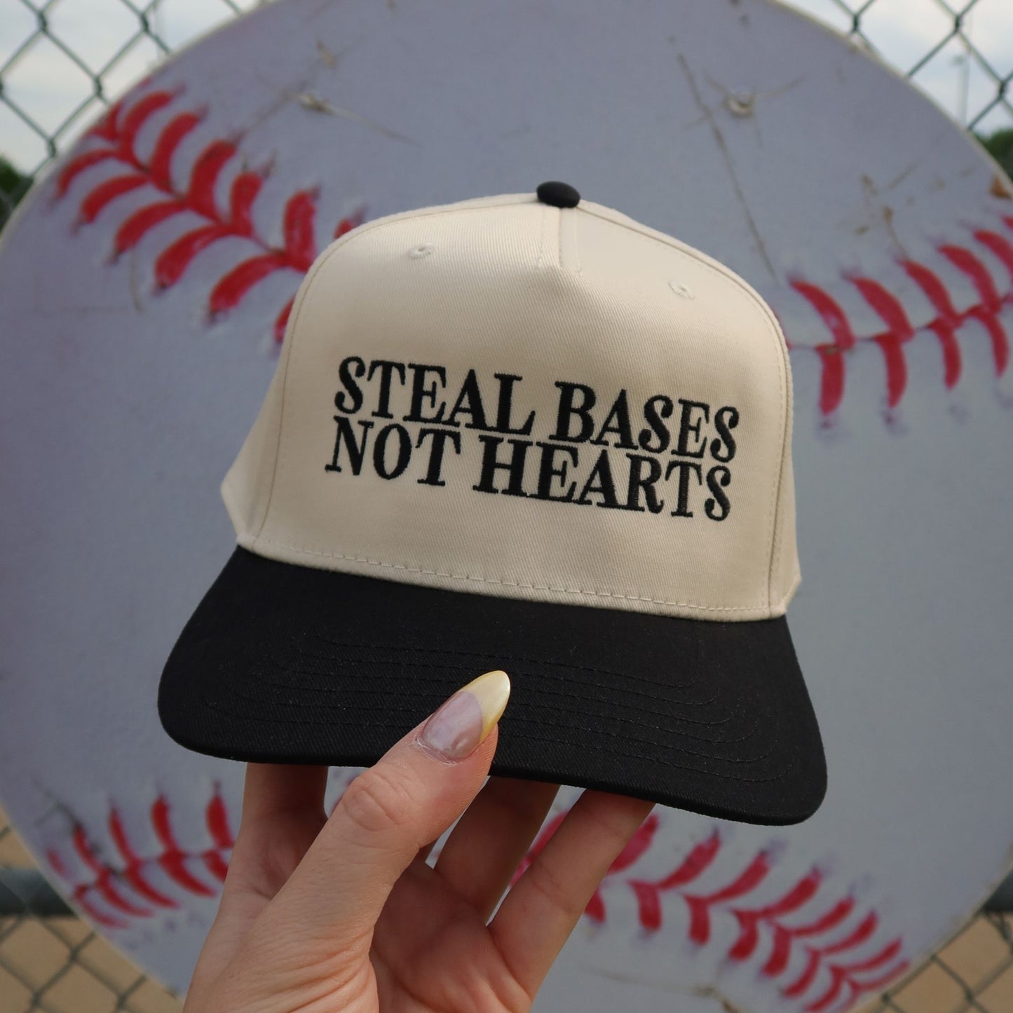 Steal Bases Not Hearts Vintage Trucker Hat