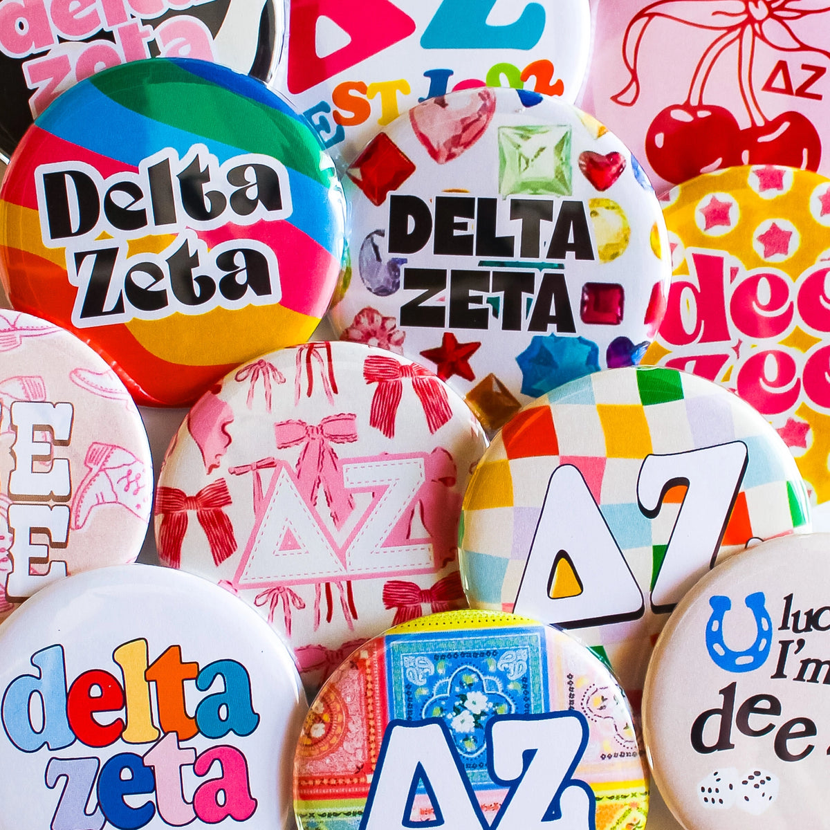 Delta Zeta Mystery Buttons