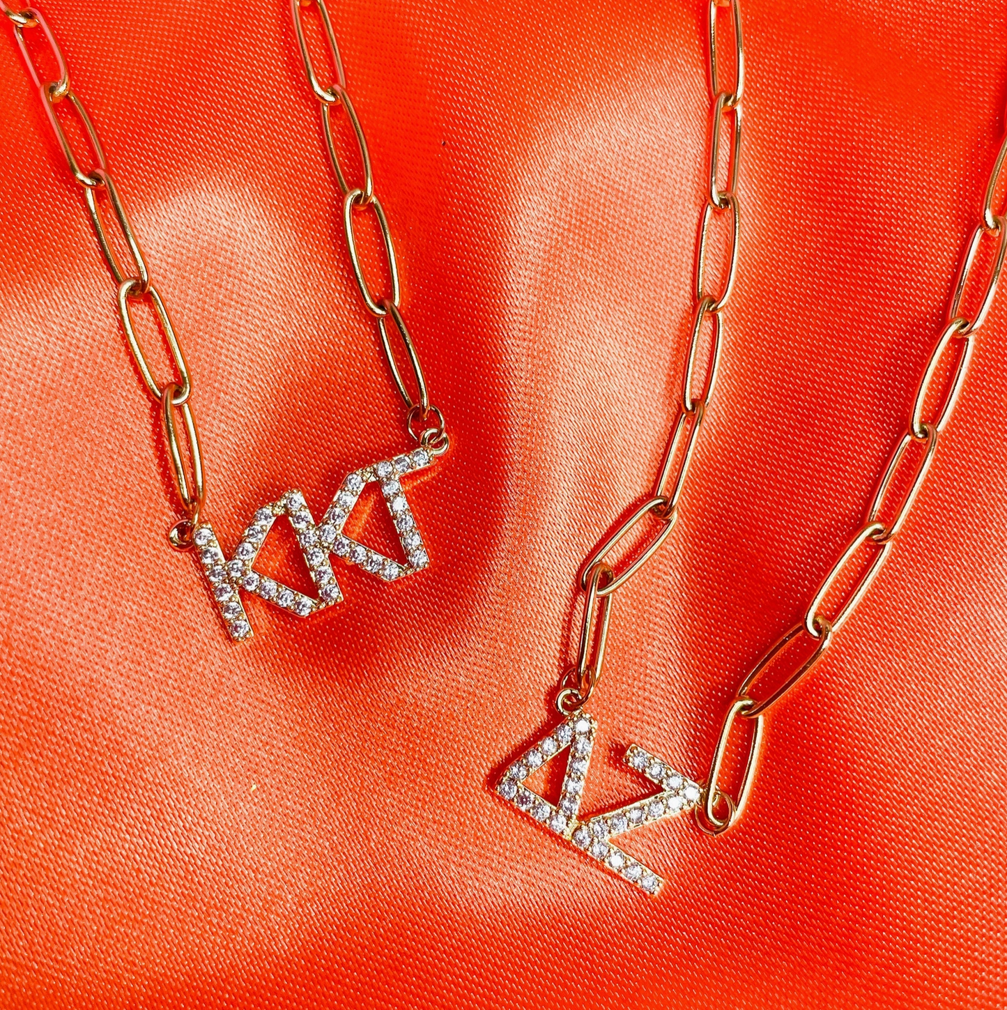Delta Zeta Rhinestone Sorority Necklace