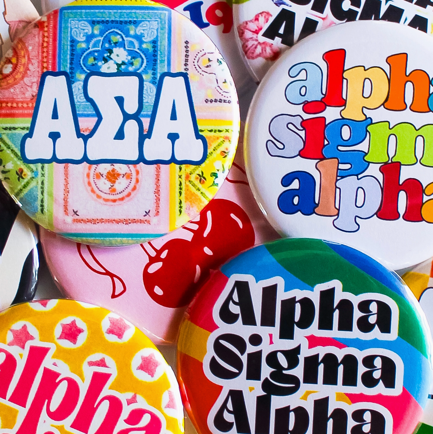 Alpha Sigma Alpha Mystery Buttons