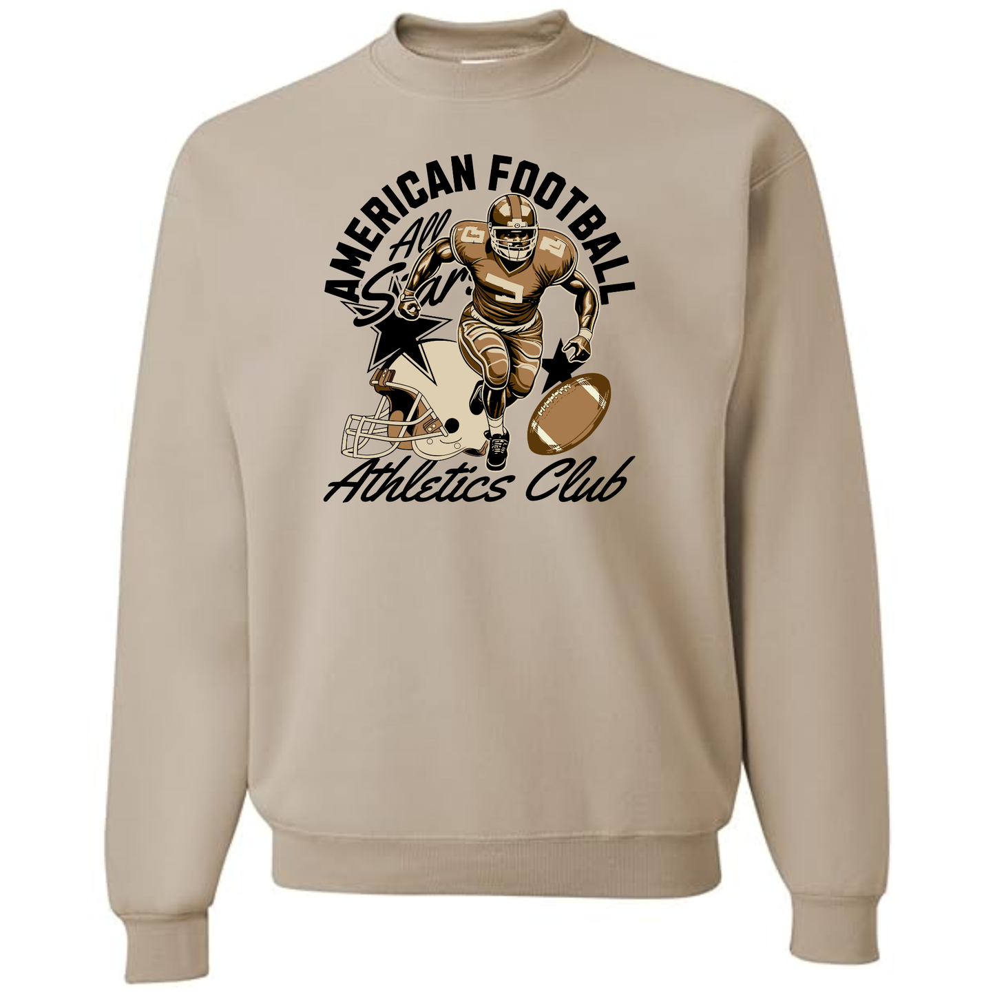 American Football All-Star Athletics Club Crewneck Sweatshirt- Adult Large
