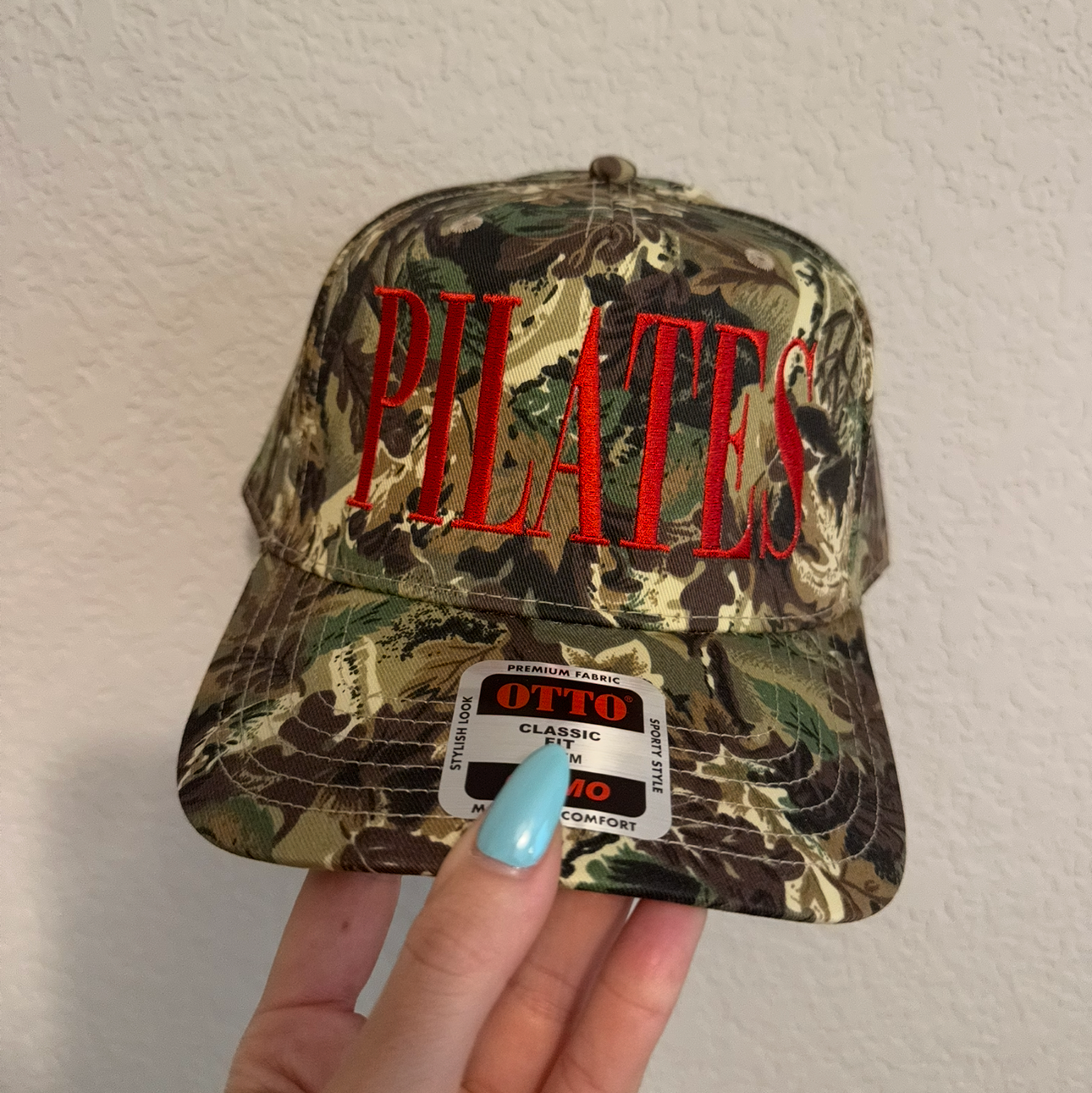 Pilates Camo/Red Vintage Trucker Hat (Overstock)