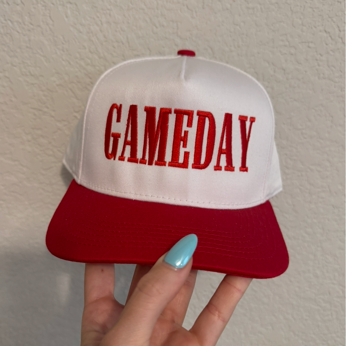 Gameday Red/White Vintage Trucker Hat (Overstock)