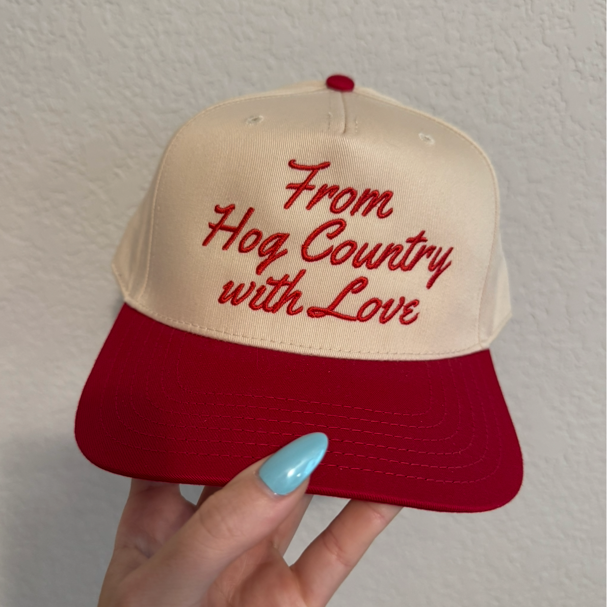 From Hog Country With Love Vintage Trucker Hat (Overstock)
