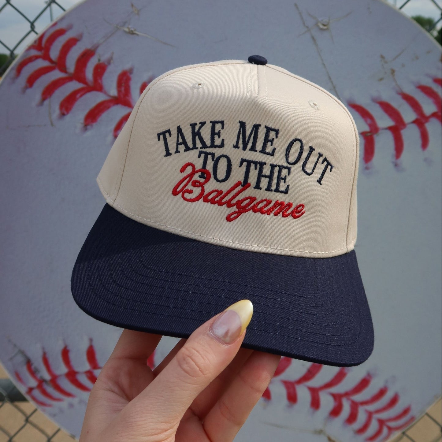 Take Me Out To The Ballgame Vintage Trucker Hat