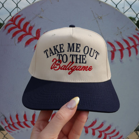 Take Me Out To The Ballgame Vintage Trucker Hat