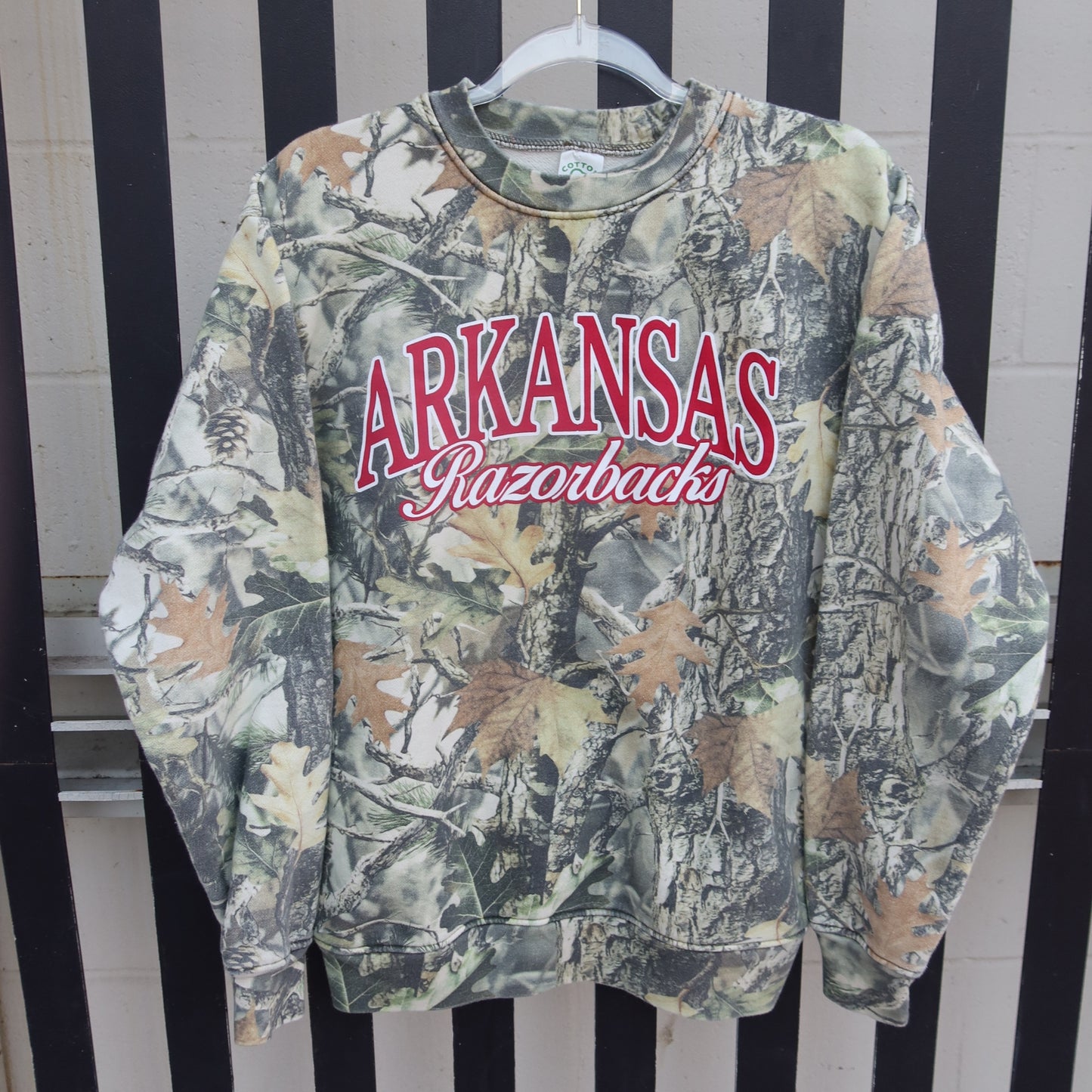 Arkansas Razorbacks Camo Crewneck Sweatshirt