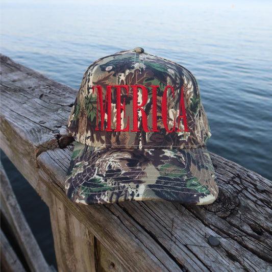 'Merica Camo Vintage Trucker Hat