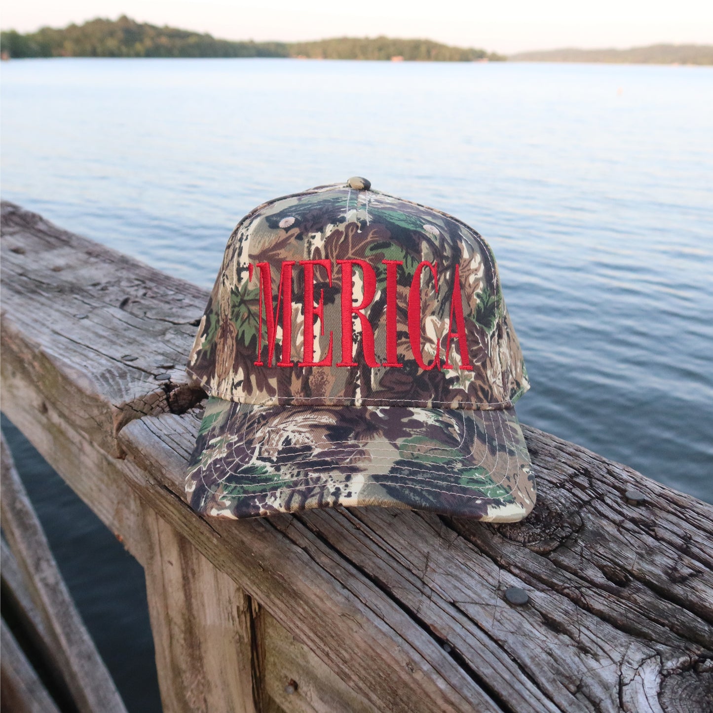 'Merica Camo Vintage Trucker Hat