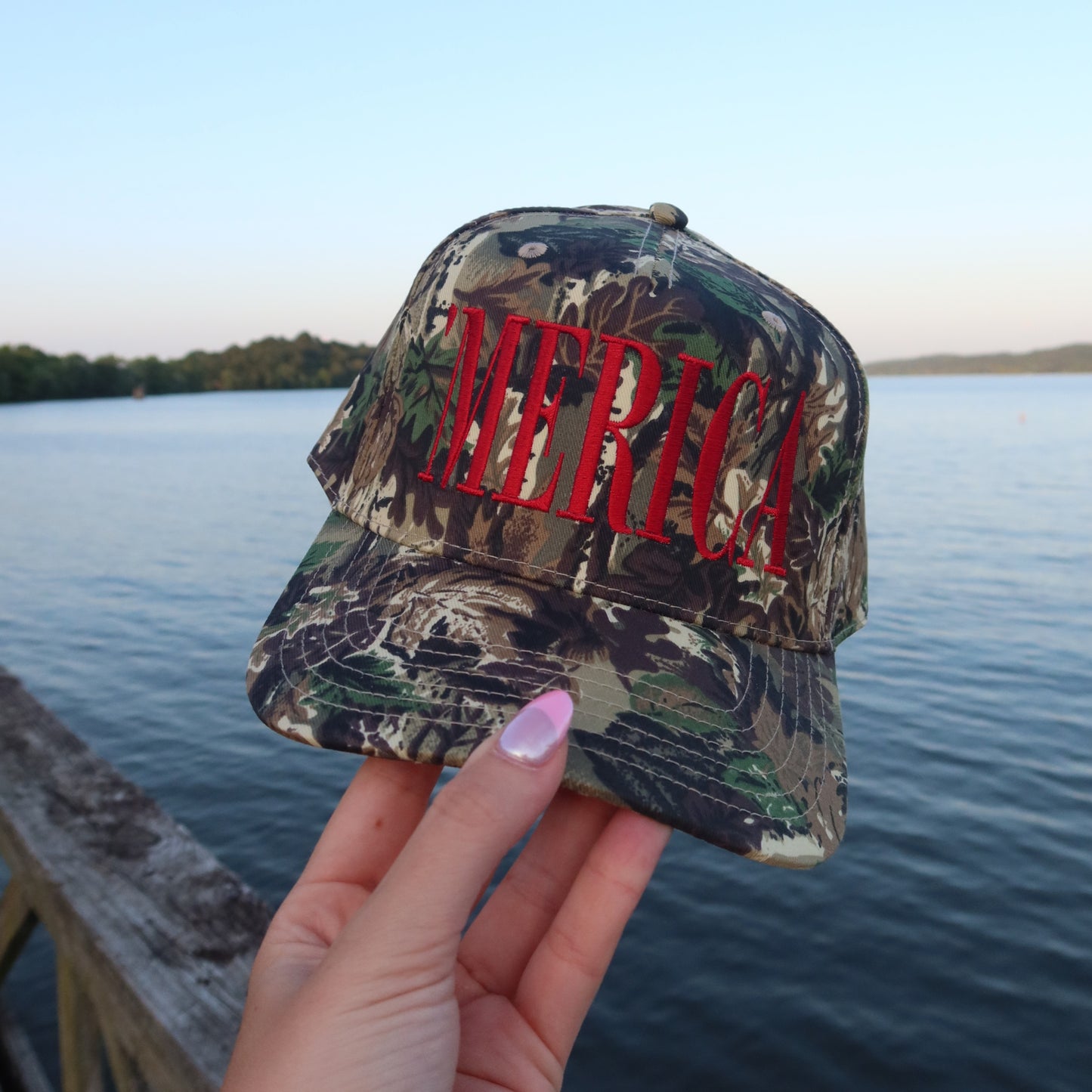 'Merica Camo Vintage Trucker Hat