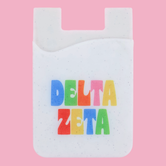 Delta Zeta Shimmer Phone Sticky Wallet