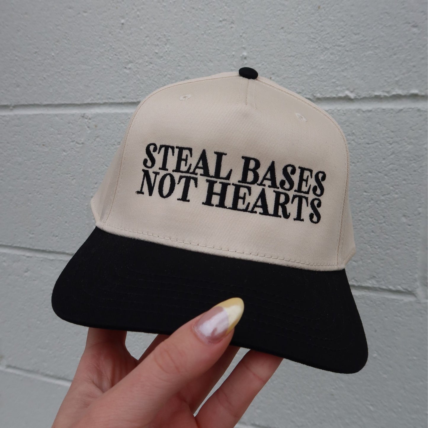 Steal Bases Not Hearts Vintage Trucker Hat