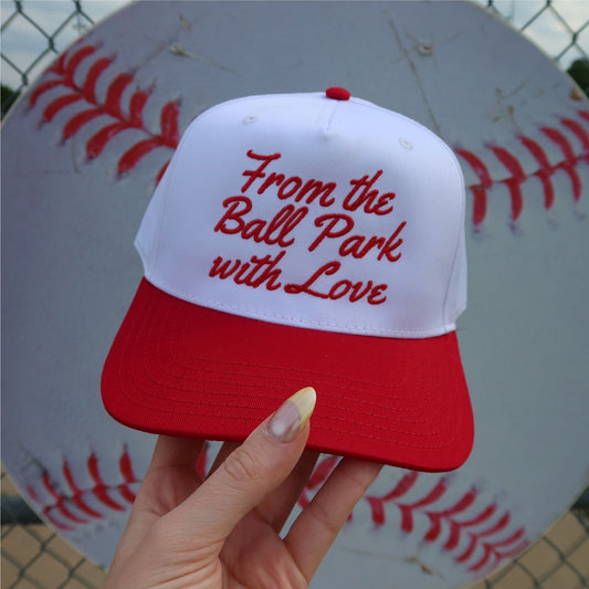 From The Ball Park With Love Vintage Trucker Hat