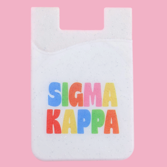Sigma Kappa Shimmer Phone Sticky Wallet