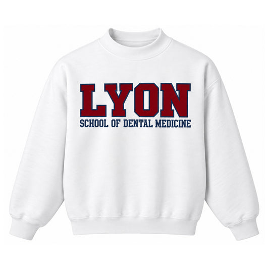 LYON School of Dental Medicine Mockneck Sweatshirt - White