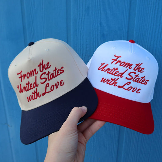 From The United States With Love Vintage Trucker Hat