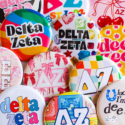 Delta Zeta Mystery Buttons