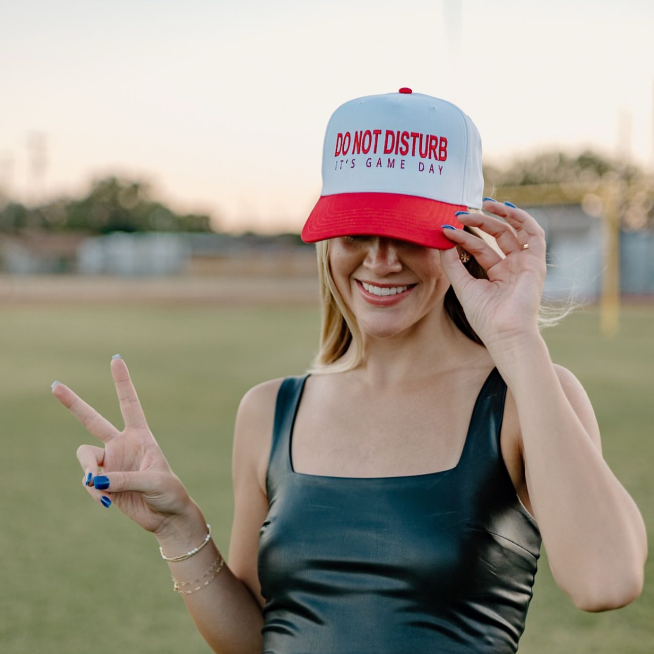 Do Not Disturb It's Game Day Trucker Hat (Embroidered)