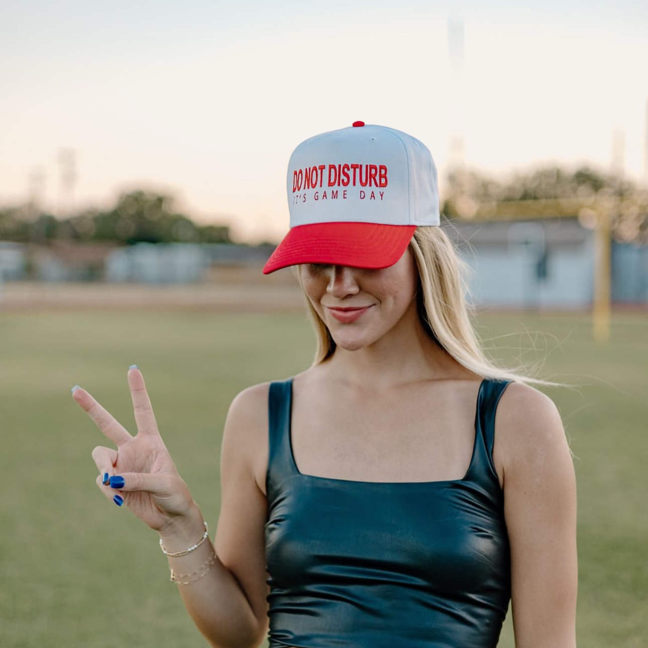 Do Not Disturb It's Game Day Trucker Hat (Embroidered)