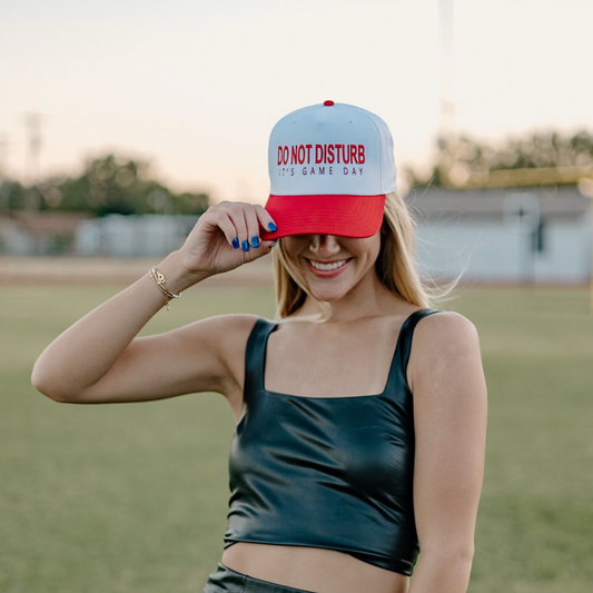 Do Not Disturb It's Game Day Trucker Hat (Embroidered)