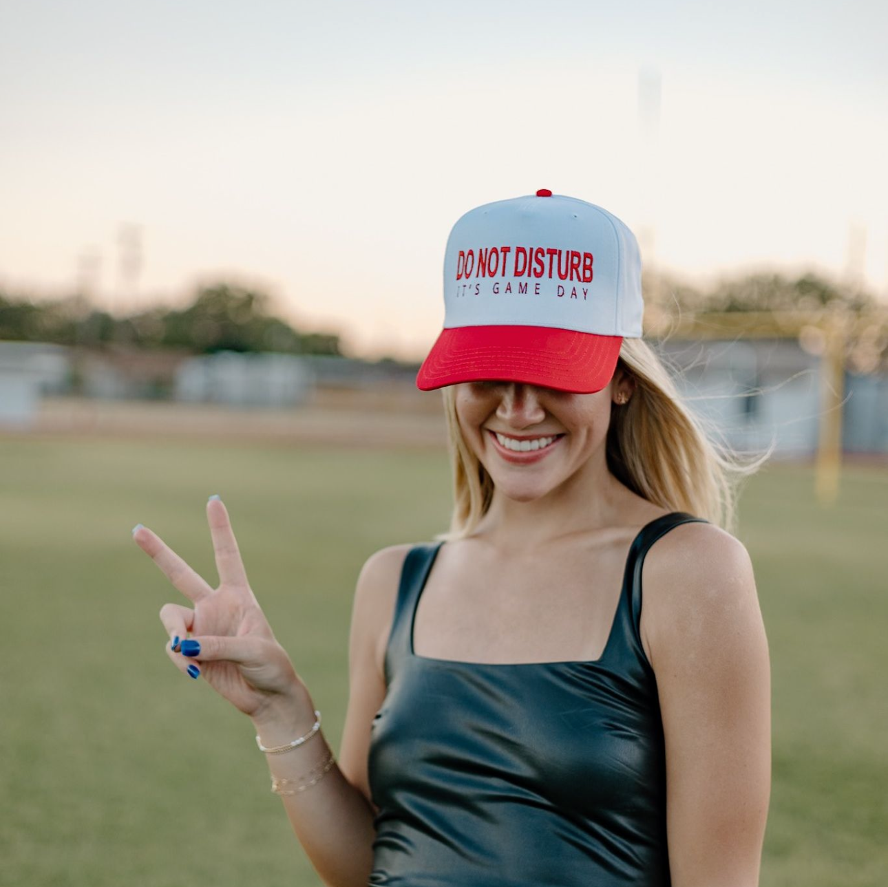 Do Not Disturb It's Game Day Trucker Hat (Embroidered)