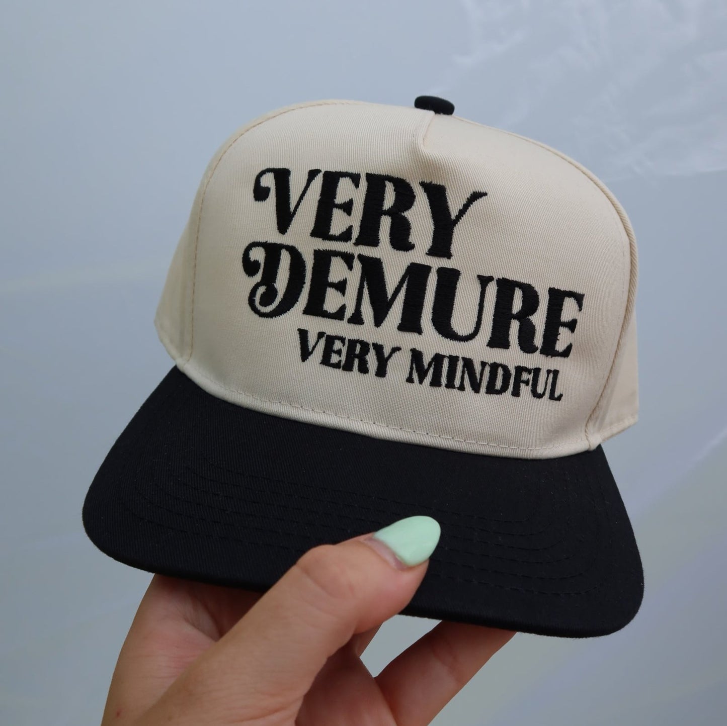 Very Demure Very Mindful Vintage Trucker Hat (Embroidered)