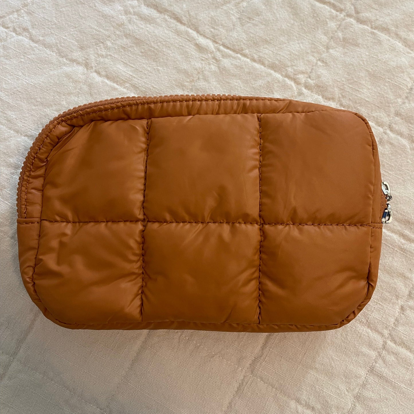 Brown Quilted Belt Bag