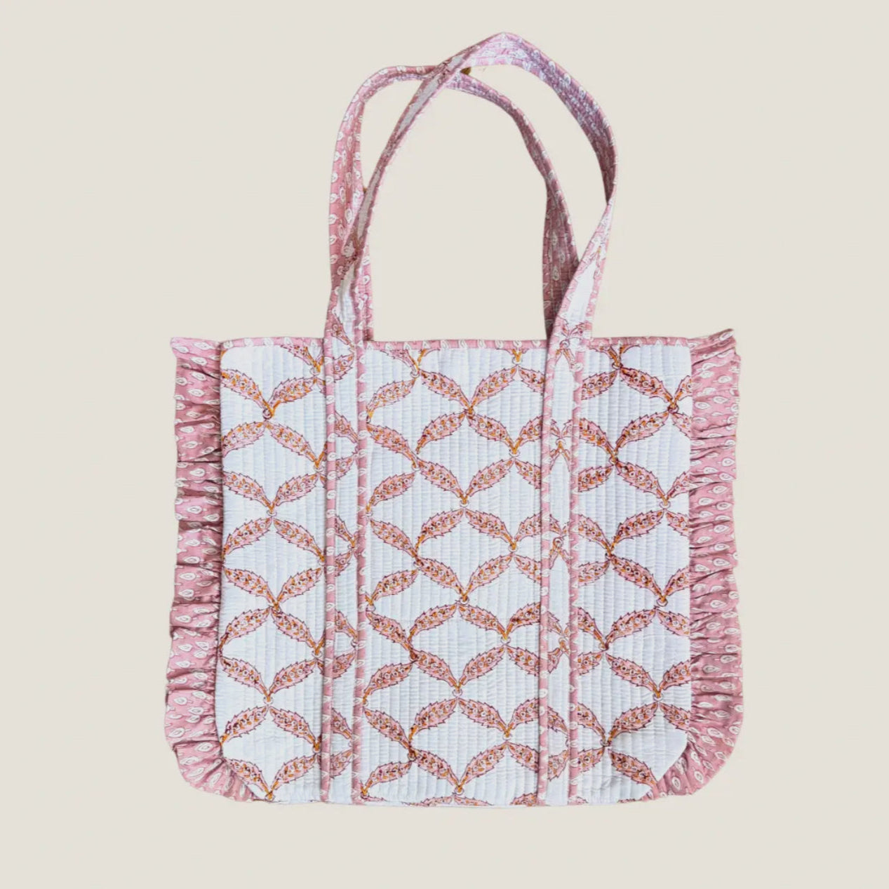 Eloise Ruffle Quilted Tote Bag
