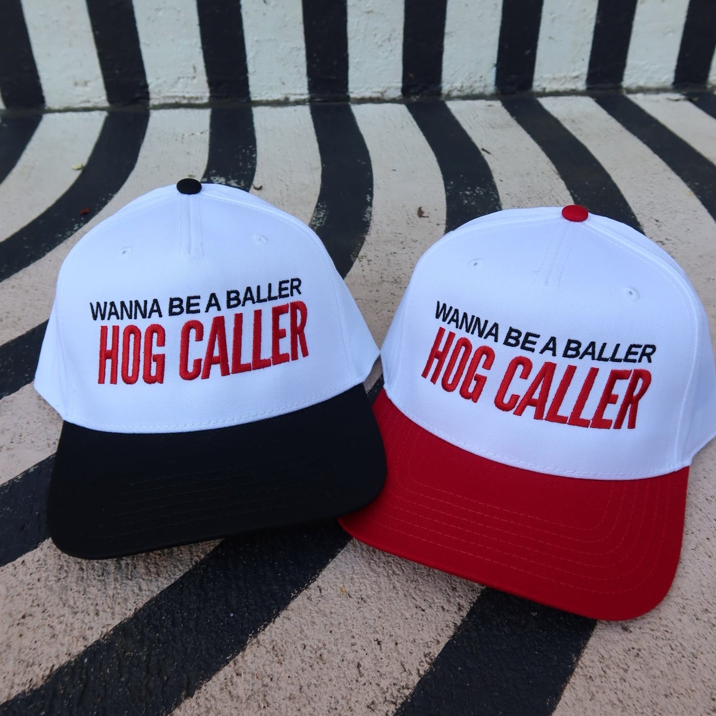 Wanna be a Baller Hog Caller Vintage Trucker Hat