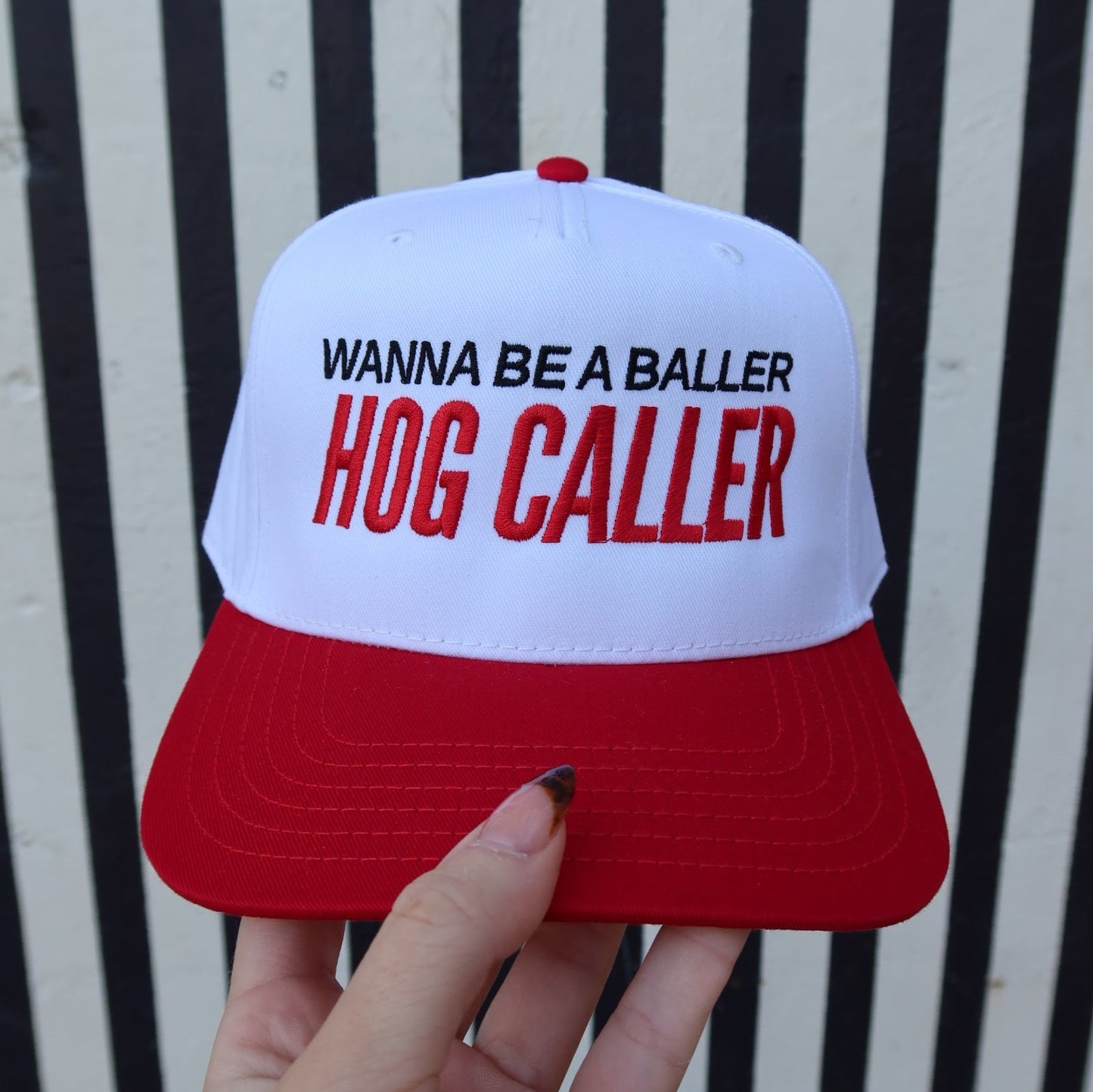 Wanna be a Baller Hog Caller Vintage Trucker Hat
