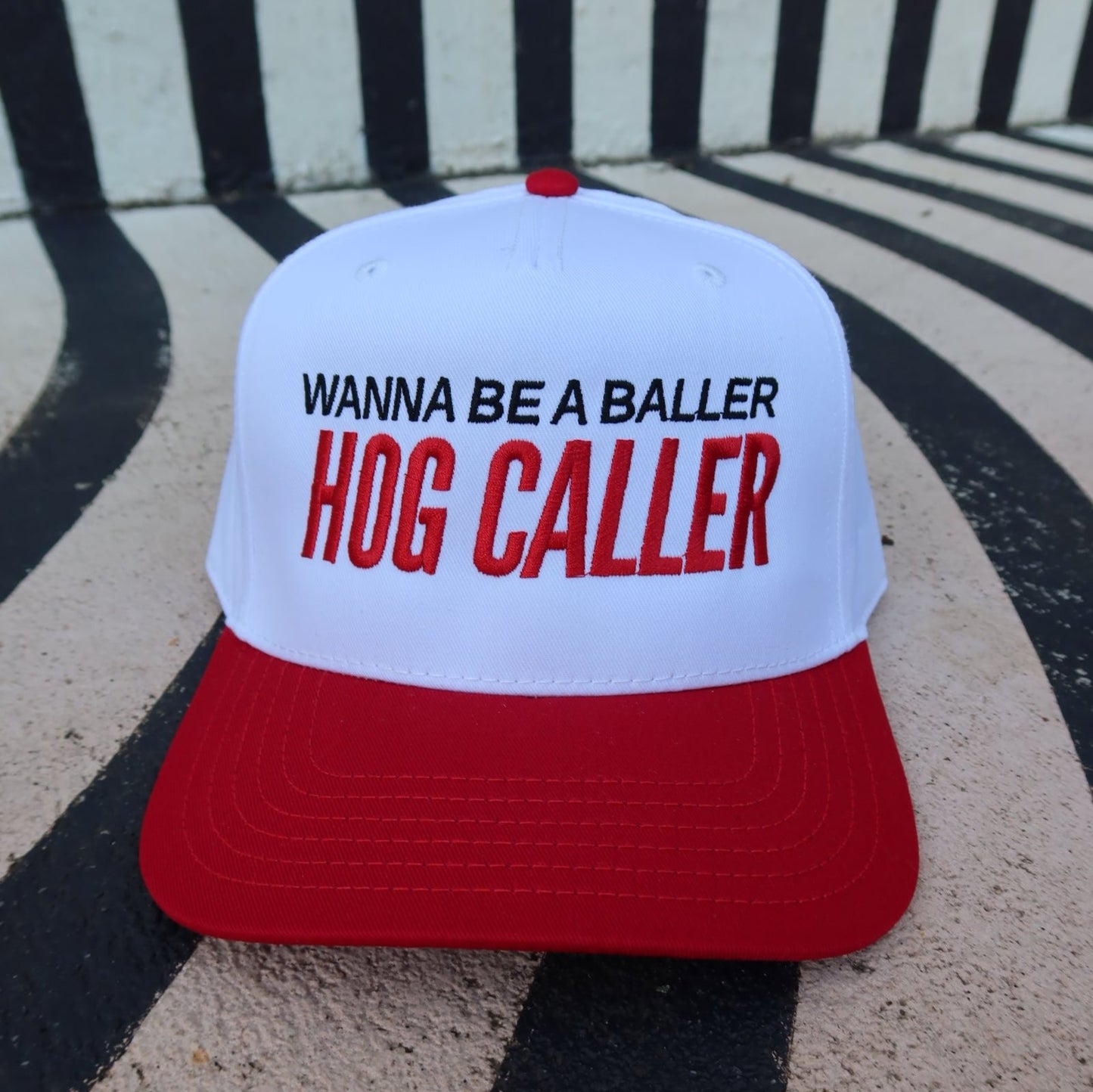 Wanna be a Baller Hog Caller Vintage Trucker Hat