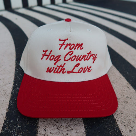 From Hog Country With Love Vintage Trucker Hat