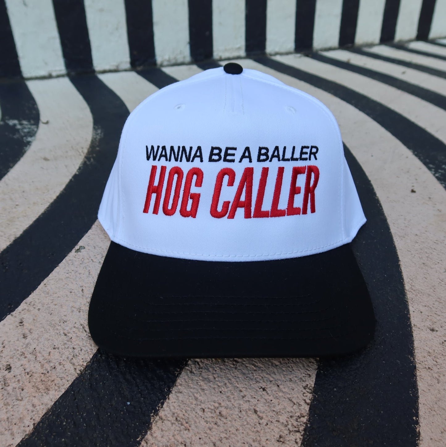 Wanna be a Baller Hog Caller Vintage Trucker Hat