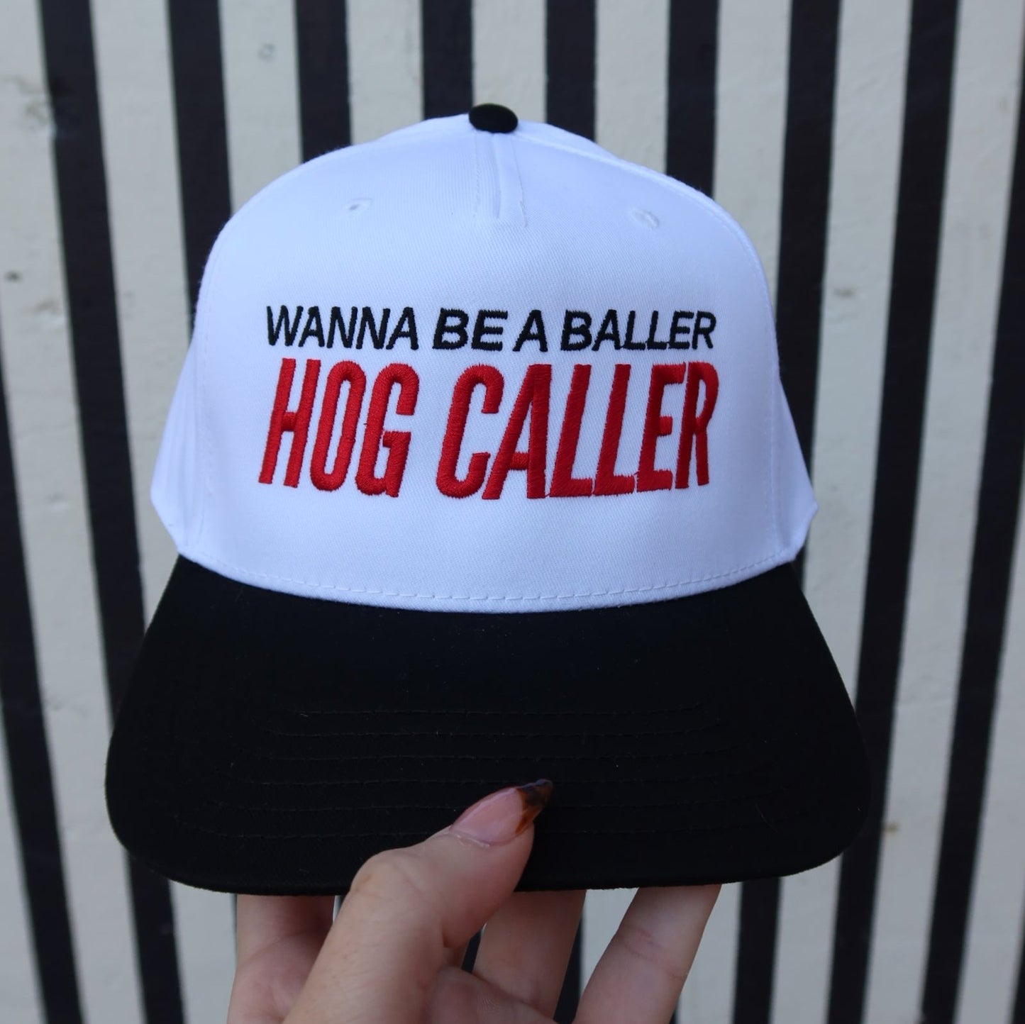 Wanna be a Baller Hog Caller Vintage Trucker Hat