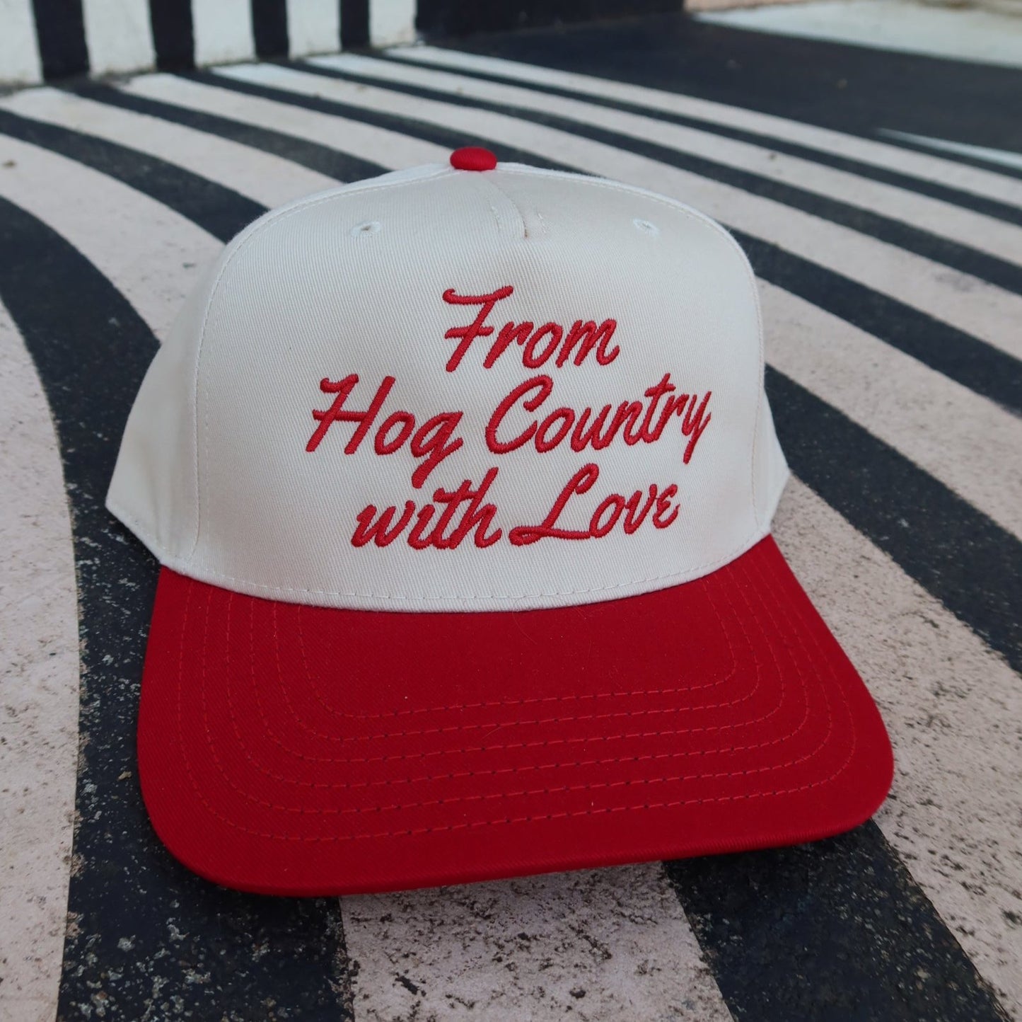 From Hog Country With Love Vintage Trucker Hat