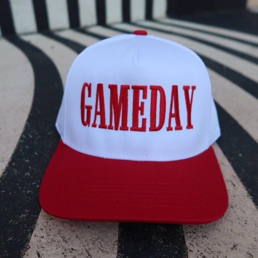 GAMEDAY Red/White Vintage Trucker Hat