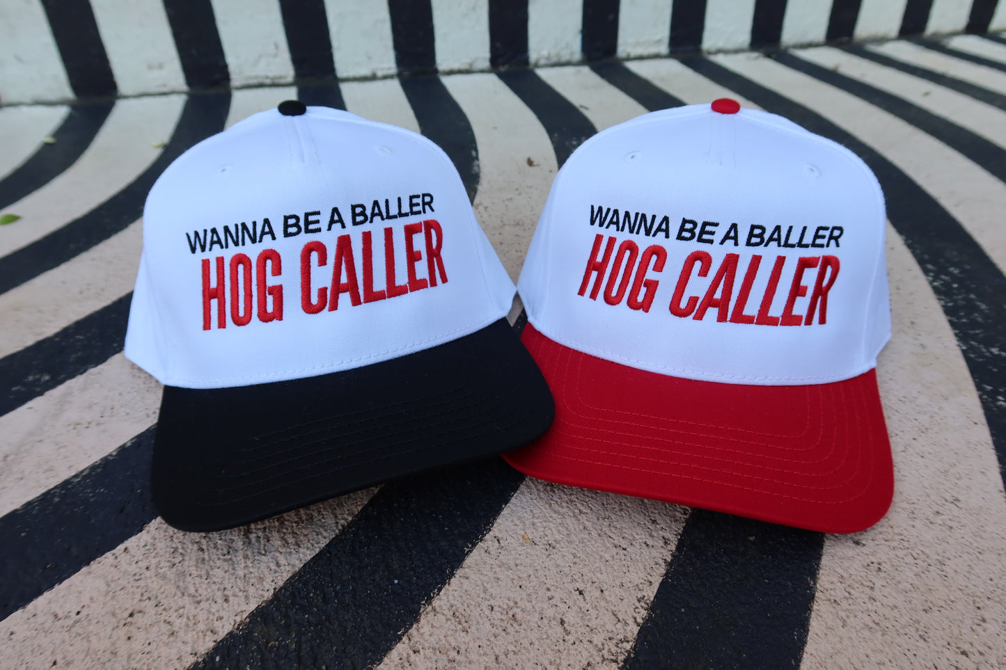 Wanna be a Baller Hog Caller Vintage Trucker Hat