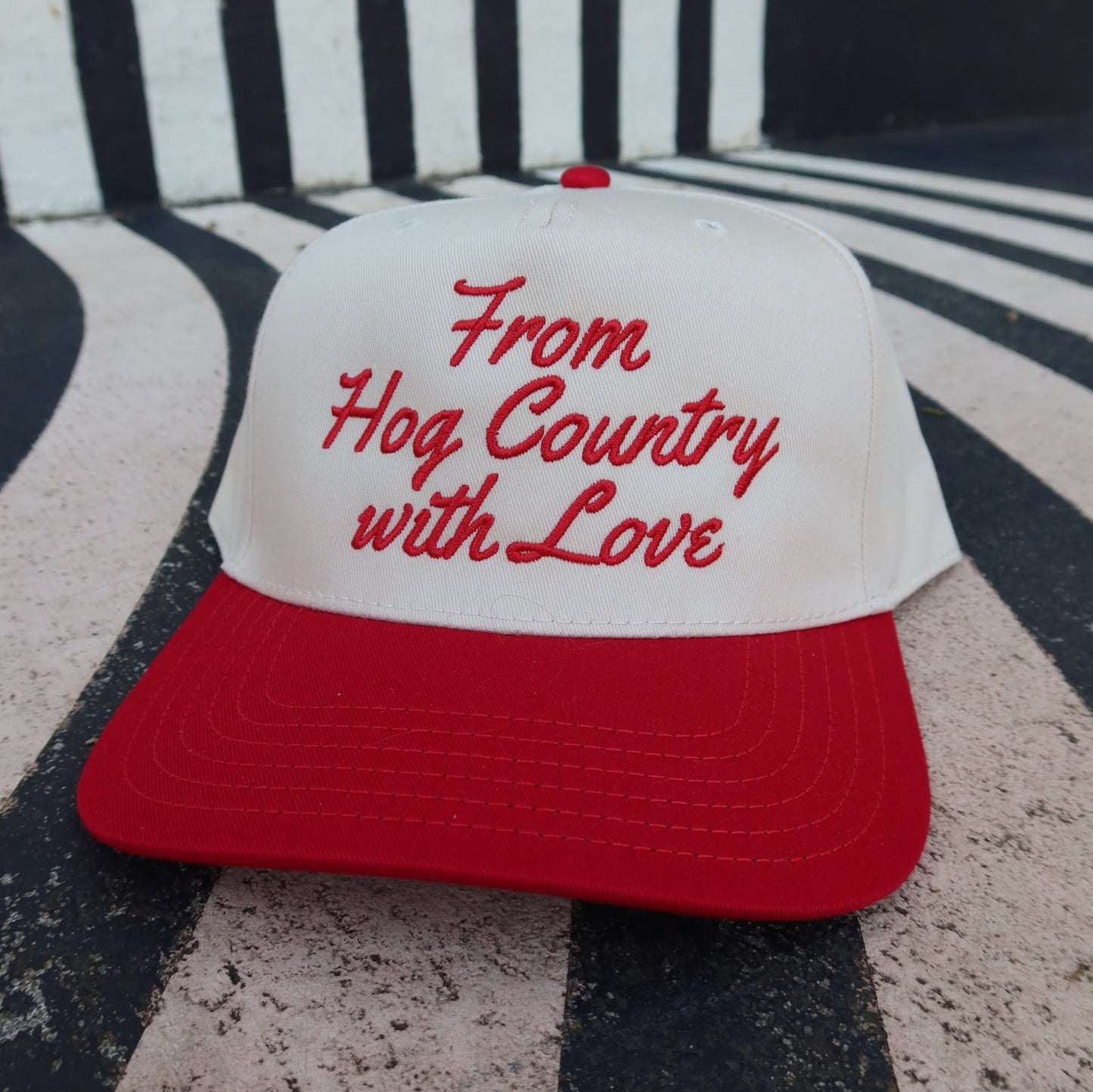 From Hog Country With Love Vintage Trucker Hat