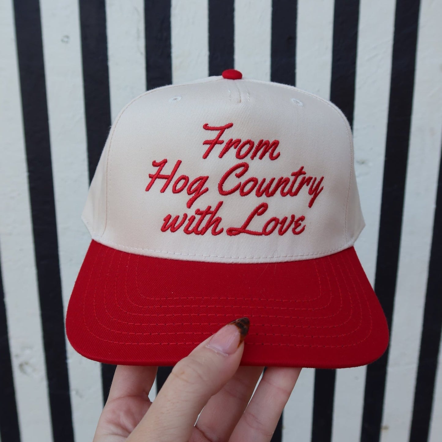 From Hog Country With Love Vintage Trucker Hat