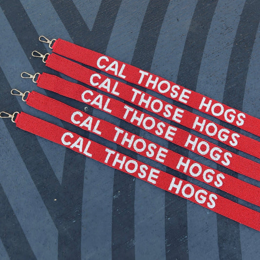 Cal Those Hogs Beaded Purse Strap