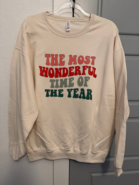 SIZE LARGE The Most Wonderful Time of the Year Crewneck Sweatshirt