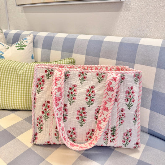 Clover Quilted Tote Bag