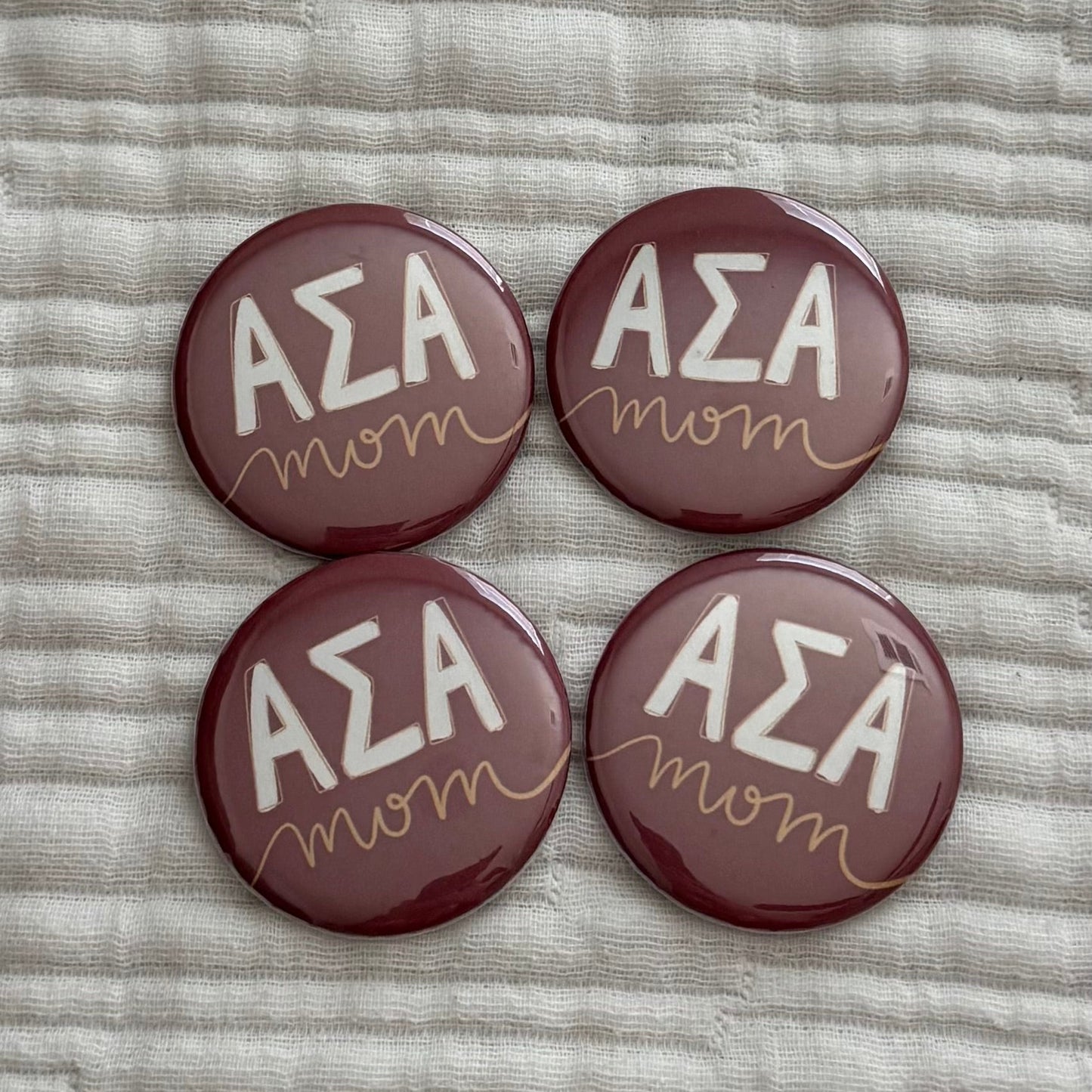 Alpha Sigma Alpha Mom Button