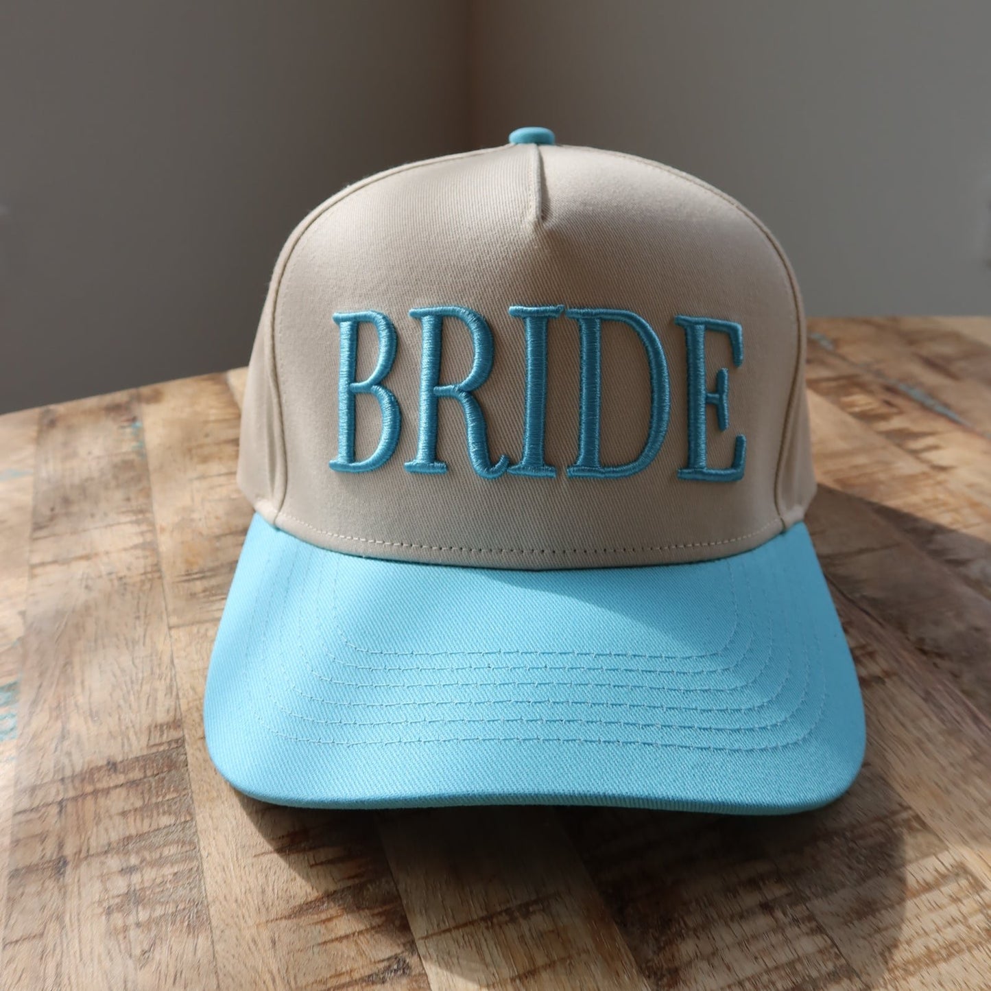 Bride 3D Trucker Hat- Baby Blue/Cream