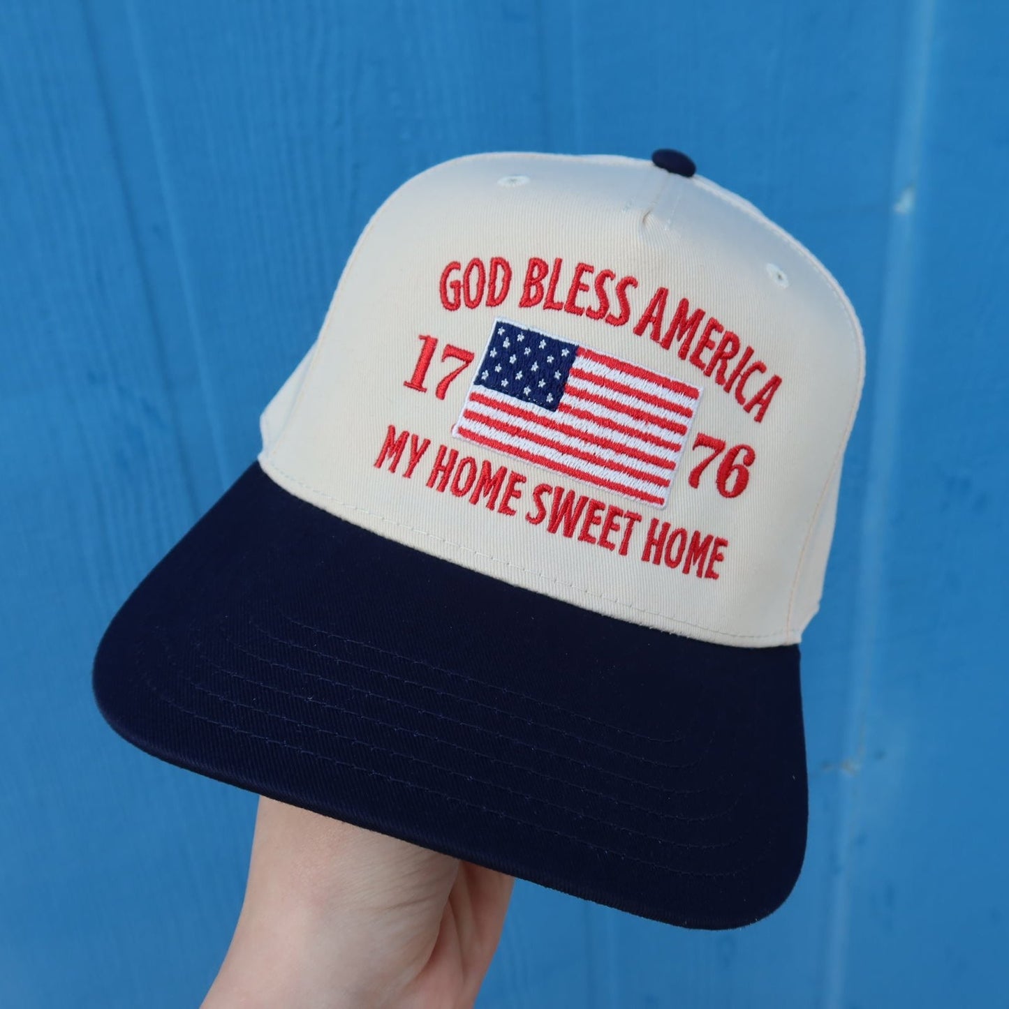 God Bless America Vintage Trucker Hat