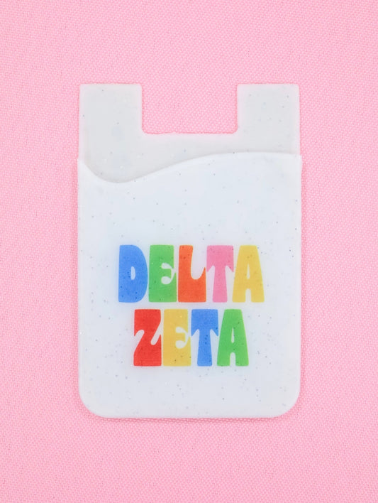 Delta Zeta Shimmer Phone Sticky Wallet