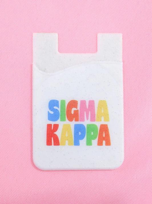 Sigma Kappa Shimmer Phone Sticky Wallet