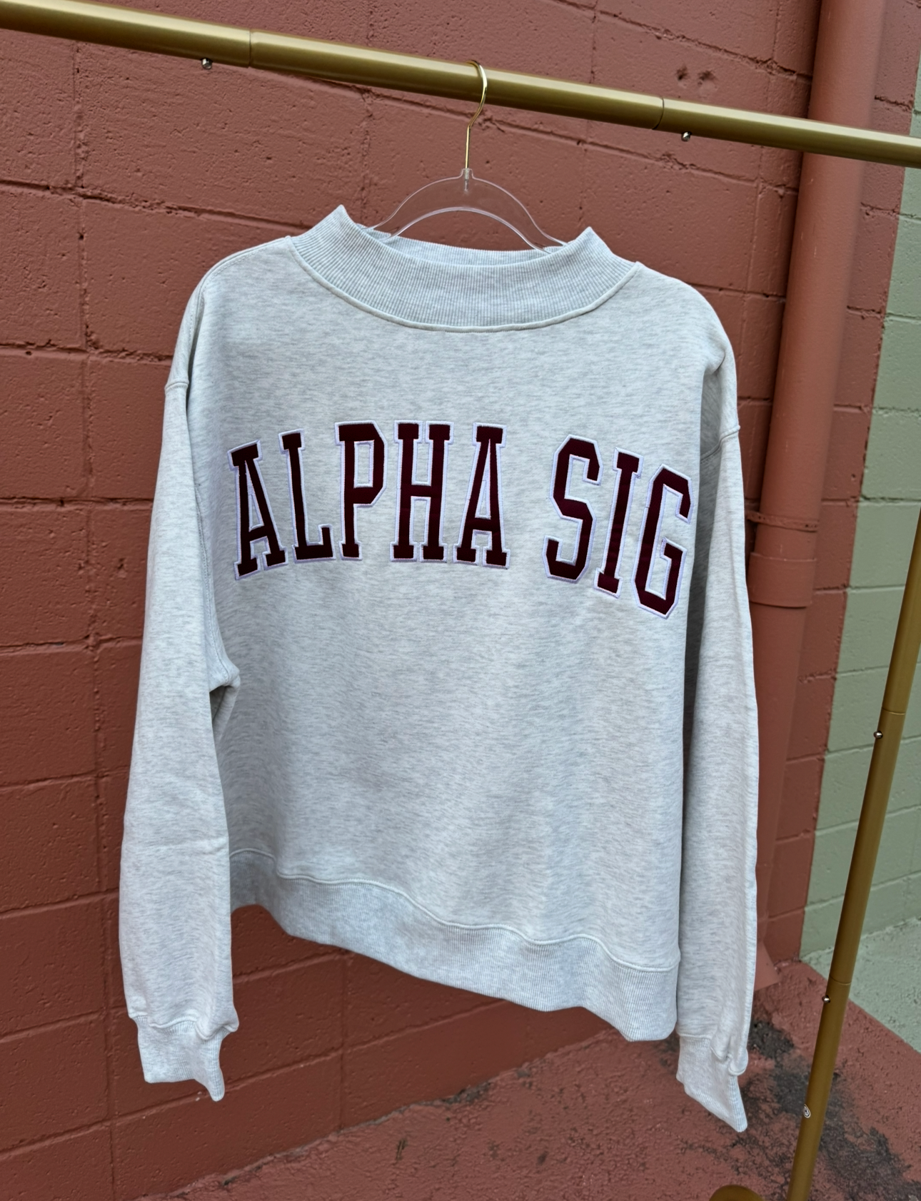 Alpha Sig Mockneck Sweatshirt